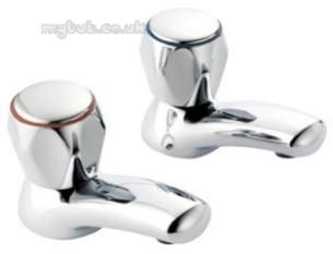 Pegler Mercia Brassware -  Mercia Modern 3/4 Inch Bath Pillar Taps
