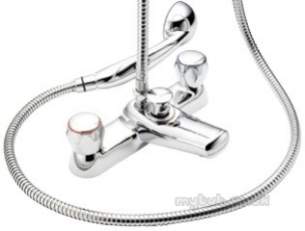 Pegler Mercia Brassware -  Mercia Modern Bath/shower Mixer C/w Kit