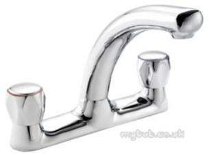 Pegler Mercia Brassware -  Mercia Modren Deck Mounted Sink Mixer