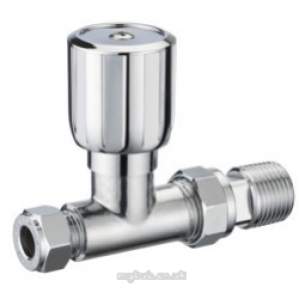 Pegler TRVs -  Terrier 1/2 Inch X10mm Wh Str Twl Rail Valve Cp