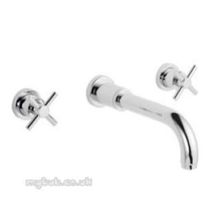 Pegler Luxury Bathroom Brassware -  Pegler Xia 4k8018 3 Hole Wall Basin