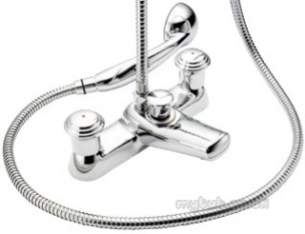 Pegler Mercia Brassware -  Mercia Design Bath/shower Mixer C/w Kit