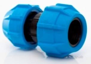 Polyfast Polyethylene Compression Fittings -  Reducing Coupler 25mm 25x20mm 40625