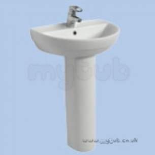 Twyford Mid Market Ware -  Twyford Refresh Re4221 550 One Tap Hole Basin Sw Re4221sw