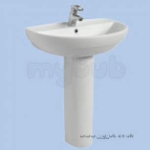 Twyford Mid Market Ware -  Twyford Refresh Re4341 650 One Tap Hole Basin Sw Re4341sw