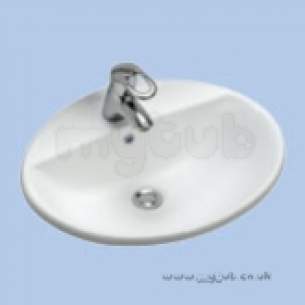 Twyford Mid Market Ware -  Twyford Refresh Re4561 550 One Tap Hole Van Bas Sc Re4561sc