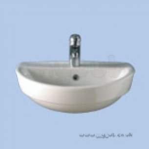 Twyford Mid Market Ware -  Twyford Refresh Re4661sc Sr One Tap Hole Basin Sc Re4661sc