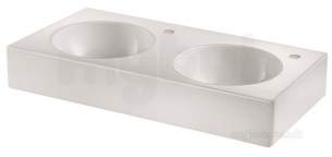 Delabie Washbasins and Sinks -  Delabie Mineralcast Wall Mtd Basin L1000 2 Places 35 Right Tap Hole