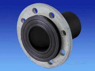 Wavin Blue and Black Large Bore Pipe -  Jet Pe-100 Flange Galv Bk 250 11 33251200