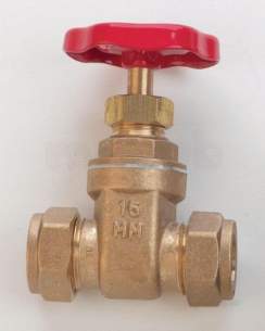 Gate Valves -  15mm Brass Wheelhead C X C Gate Valve