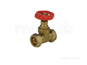 Gate Valves -  28mm Brass Wheelhead C X C Gate Valve