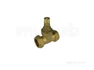 Gate Valves -  22mm Brass Lockshield C X C Gate Valve