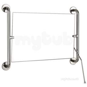 Delabie Accessories and Miscellaneous -  Delabie Adjustable Mirror Plus Handle 420x600 Polished Stainless Steel