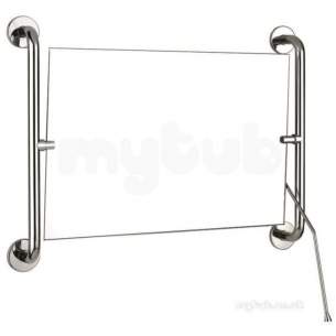 Delabie Accessories and Miscellaneous -  Delabie Adjustable Mirror Plus Handle 420x600 Stainless Steel Satin