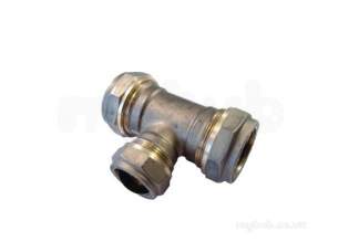 Prestex Compression Fittings -  Prestex 50b 28mm X 22mm X 28mm Red Tee