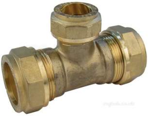 Prestex Compression Fittings -  Prestex 50c 28mm X 28mm X 22mm Red Tee