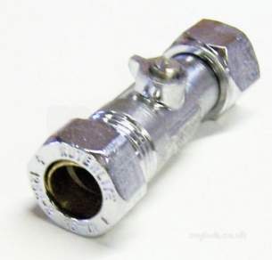 Yorkshire Lever Check and Appliance Valves -  Kuterlite 481 15mm X 1/2 Inch Str Service Vlv