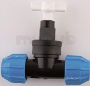 Polyfast Polyethylene Compression Fittings -  Polypipe Plastic Stop Cock 20mm 42620