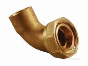 Yorkshire Endex End Feed Fittings -  Endex N64 15mm X 3/4 Inch Bent Union Adaptor