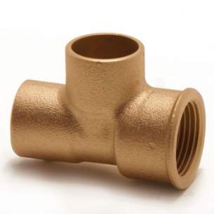 Yorkshire Endex End Feed Fittings -  Endex N29r 22mm X 1/2 Inch Fi X 22mm Red Tee