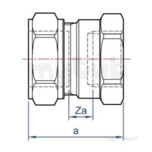 Kuterlite 900 Range Compression Fittings -  Kut K912 Female Coupling 22x1/2 43091k