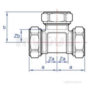 Kuterlite 900 Range Compression Fittings -  Pegler Yorkshire Kut K918 Equal Tee 76