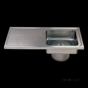 Twyfords Grips Levers and Wastes -  Twyford Ss9215 Vecta Right Hand Sink/top 1200 Ss9215ss