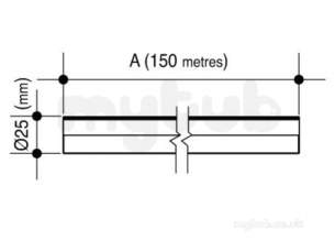 Wavin Blue and Black Large Bore Pipe -  Wavin 25mm Blu Mdpe Pipe 150m 25pw150