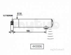 Delabie Basin Taps -  Delabie Tempomatic 3 Wall Mounted Basin Tap M1/2 Inch 6v Battery L190