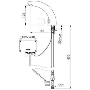 Delabie Basin Taps -  Delabie Tempomatic 2 Basin Tap M3/8 Mains 230/12v Plus Transfo