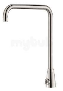 Delabie Basin Taps -  Delabie Tempomatic Pro Basin Tap M3/8 Inch 230/12v With Swivel Spout