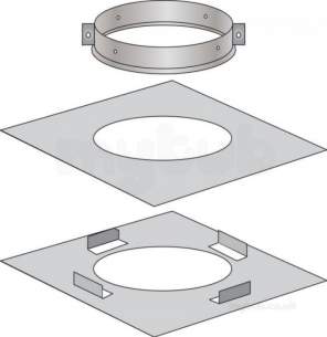 SFL Sw Chimney Flue -  Sfl Nova Sm Ceiling Support 130mm