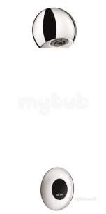 Delabie Showers -  Delabie Tempomatic C.w. 150mm Sh.valve M1/2 Inch 230/12v Plus Round Sh. Head