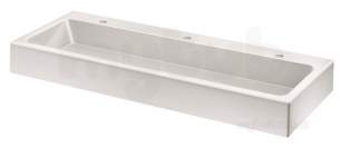 Delabie Washbasins and Sinks -  Delabie Mineralcast Wall Mtd Basin L1400 3 Places 35 Centre Hole