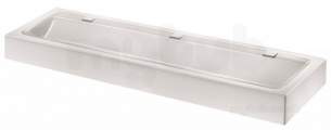 Delabie Washbasins and Sinks -  Delabie Mineralcast Wall Mtd Basin L1800 3 Places No Tap Hole