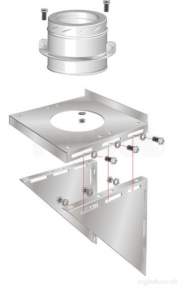 SFL Sw Chimney Flue -  Sfl Nova Sm Wall Support Bkt Ss 100mm