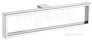Eastbrook Towel Rails -  Alento Square Towel Ring Chrome 46.0003