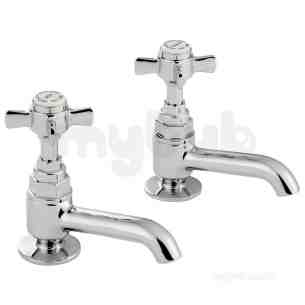 Francis Pegler Brassware -  Sequel 1/2 Long Basin Pillars Taps Cp