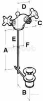 Francis Pegler Brassware -  Sequel Mono Bidet Mixer And Puw Cp
