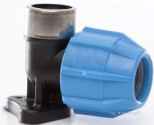 Polyfast Polyethylene Compression Fittings -  Bibtap Wall Flange Plastic 20x1/2 Bsp 48320