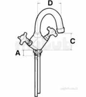 Francis Pegler Brassware -  Pegler Yorkshire Sequel Monobloc Sink Mixer Cp