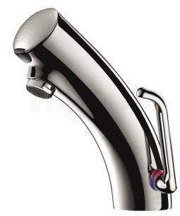 Delabie Basin Mixers -  Delabie Tempomatic Mix 3 Basin Mix F3/8 Inch Int 6v Battery Plus Stopcocks Lh