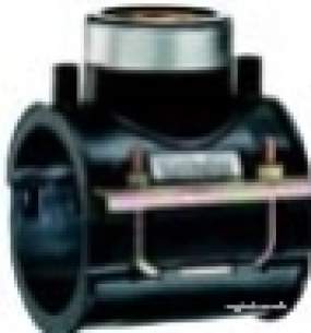 Plasson Electrofusion Fittings -  Black Transition Saddlebrass 125-2.