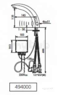 Delabie Basin Mixers -  Delabie Tempomatic Mix 2 Basin Mix M3/8 Inch Mains 230/12v Plus Transformer