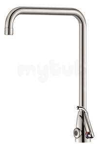 Delabie Basin Mixers -  Delabie Tempomatic Mix Pro Basin Mix M3/8 Inch 6v Batt. With Swivel Spout