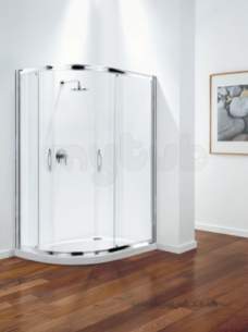 Coram Premier Shower Enclosures -  Coram 1200 Premier Quad Door And Frame Set Polished Silver/clear Glass