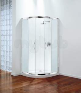 Coram Premier Shower Enclosures -  Coram 800 Premier Quad Door And Frame Set Polished Silver/satin Glass