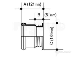 Osma Below Ground Drainage -  4d107 Osma 110mm S/s Adaptor Clay Socket