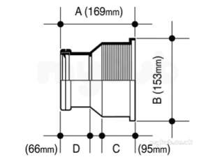 Osma Below Ground Drainage -  4d128 Osma 110mm S/s Adaptor Clay Spigot