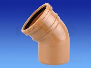 Hepworth Plastidrain -  110mm Single Socket 45d Bend 4p04a